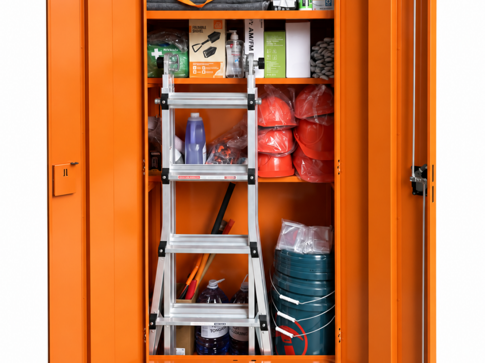 Open civil defence cabinet
